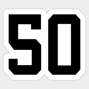 Number 50 Sticker